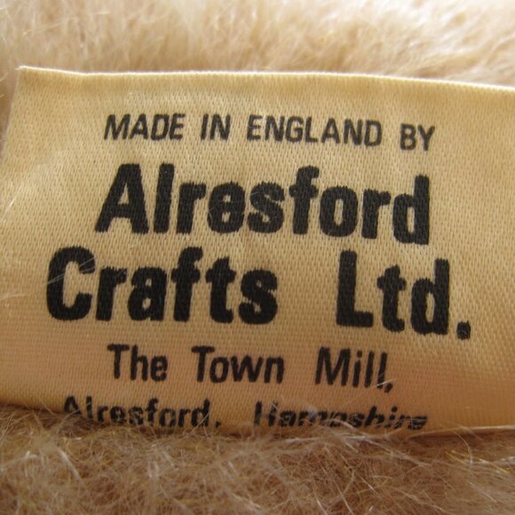 Vintage 70s Alresford Crafts Plush Baby Harp Seal Cream Mohair Handmade ENGLAND - Picture 5 of 6